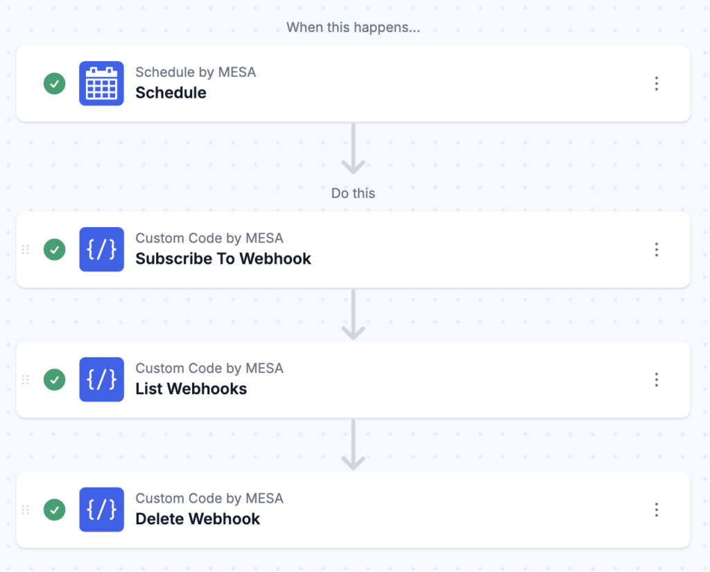 workflow steps: Subscribe to Product Tags Changed webhook