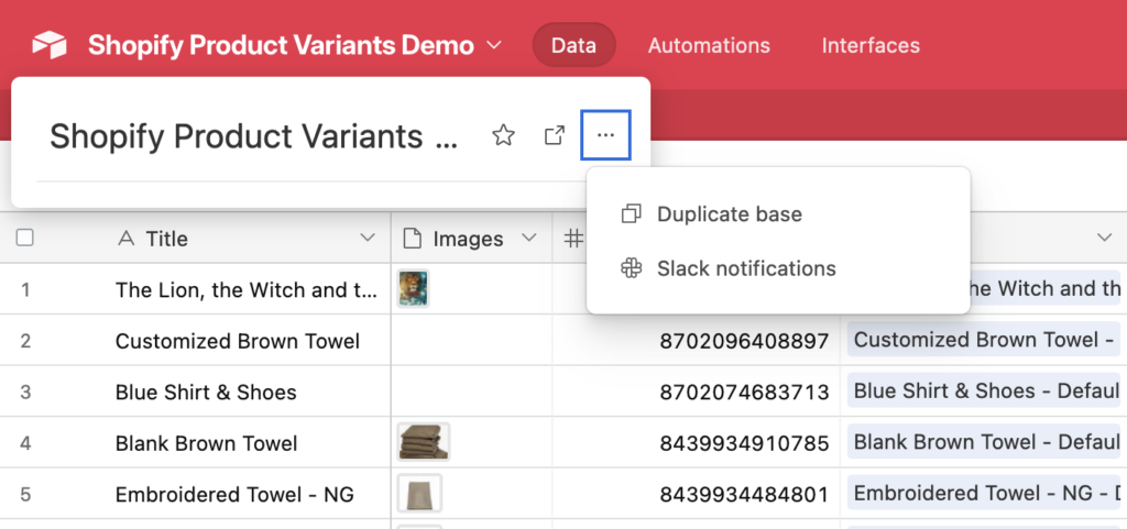 airtable example