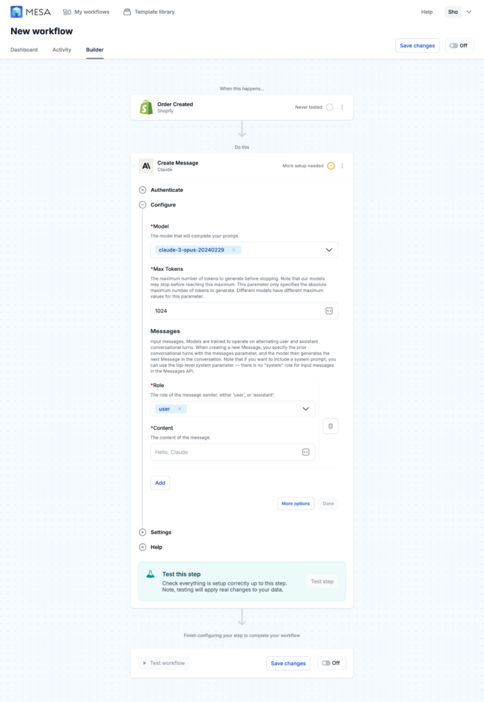 shopify claude workflow