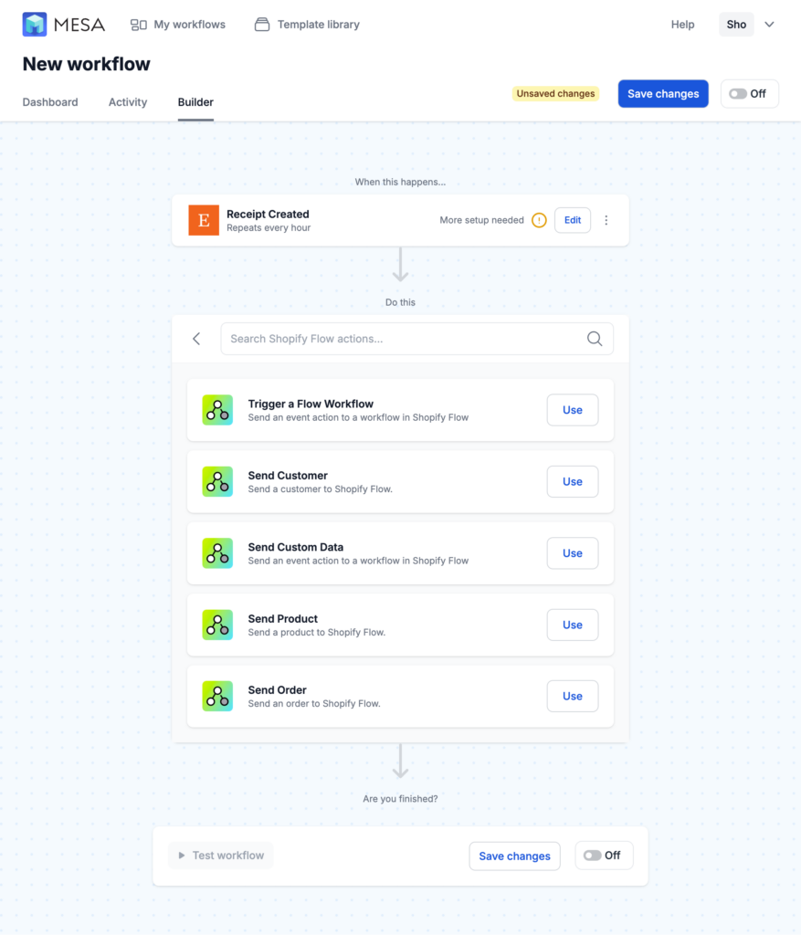 shopify flow actions