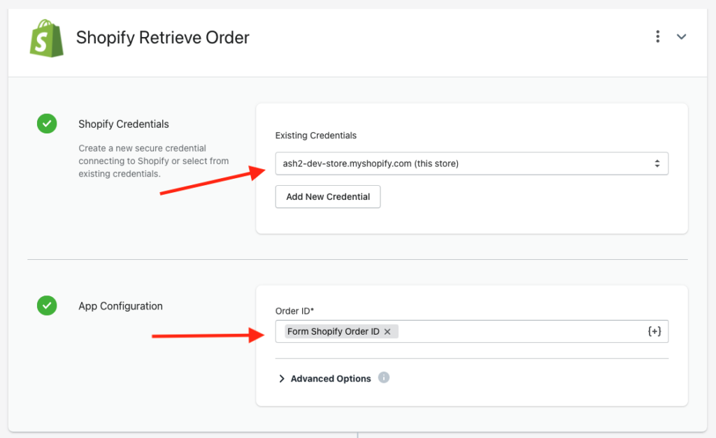 shopify retrieve order step