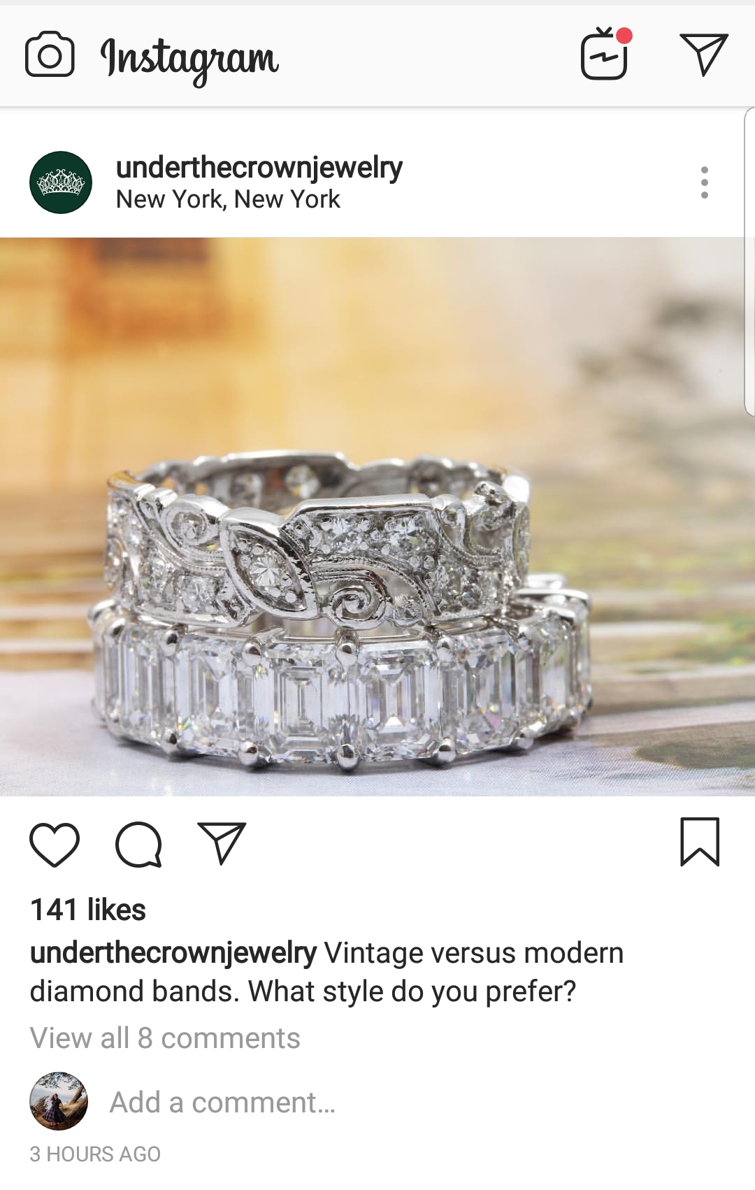 under the crown instagram example