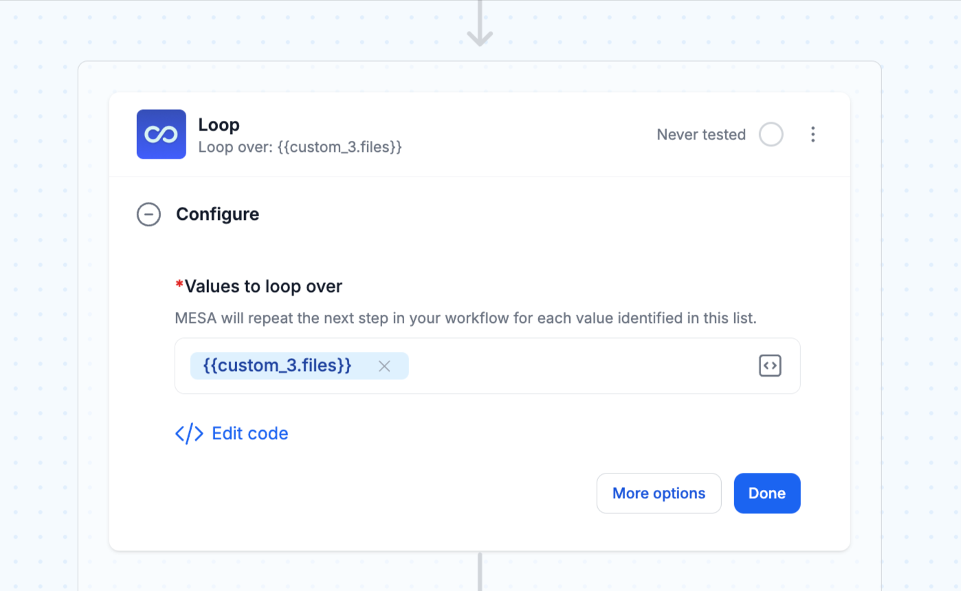 workflow loop step