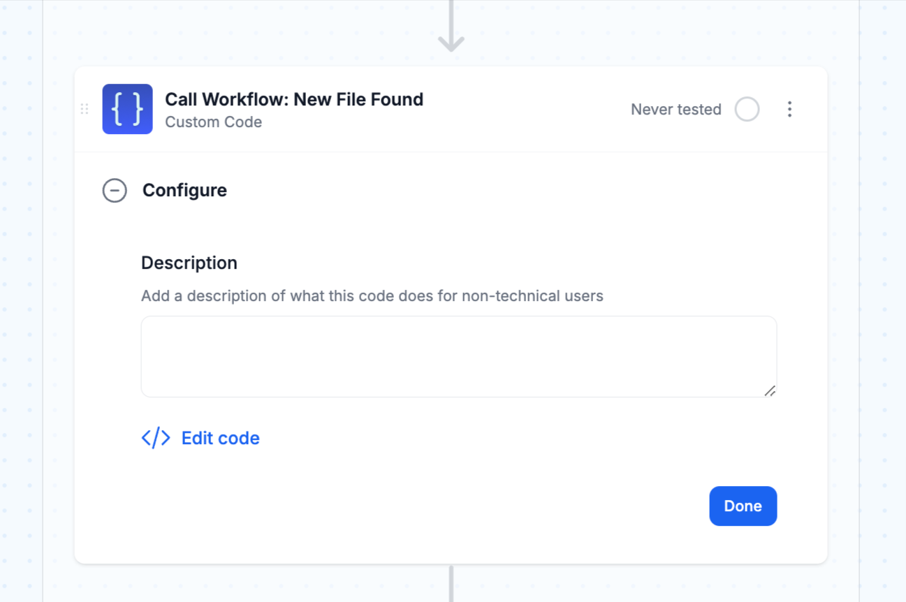 workflow code step